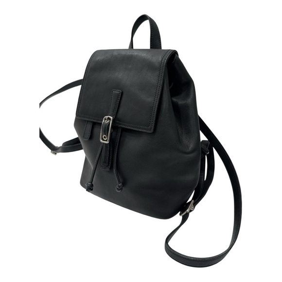 Coach Vintage Hampton Legacy Smooth Black Leather Backpack #9858 - Picture 12 of 14